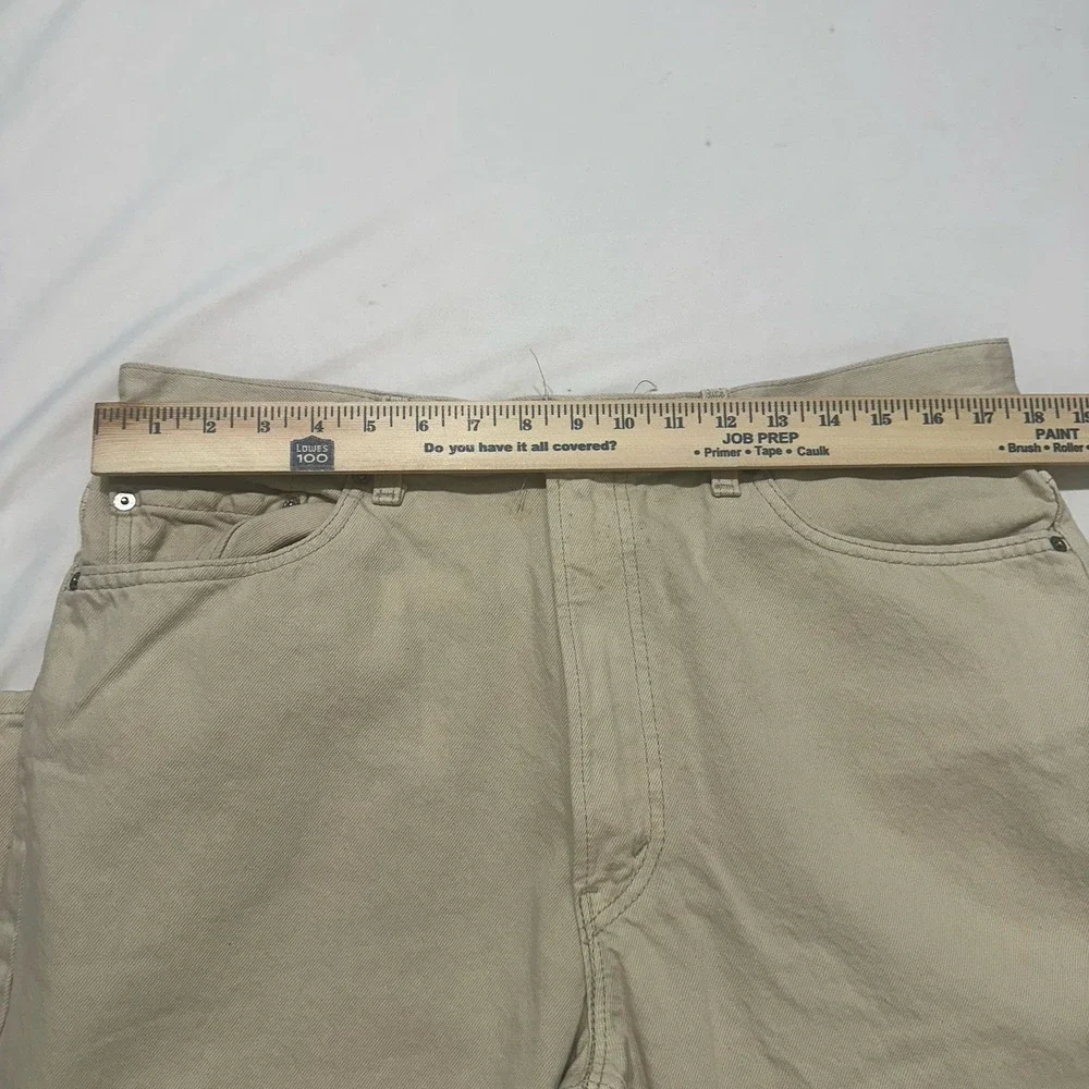 Levi's 505 Regular Fit Tan Beige Denim Jeans Mens‎ Made in USA Straight Leg Y2K